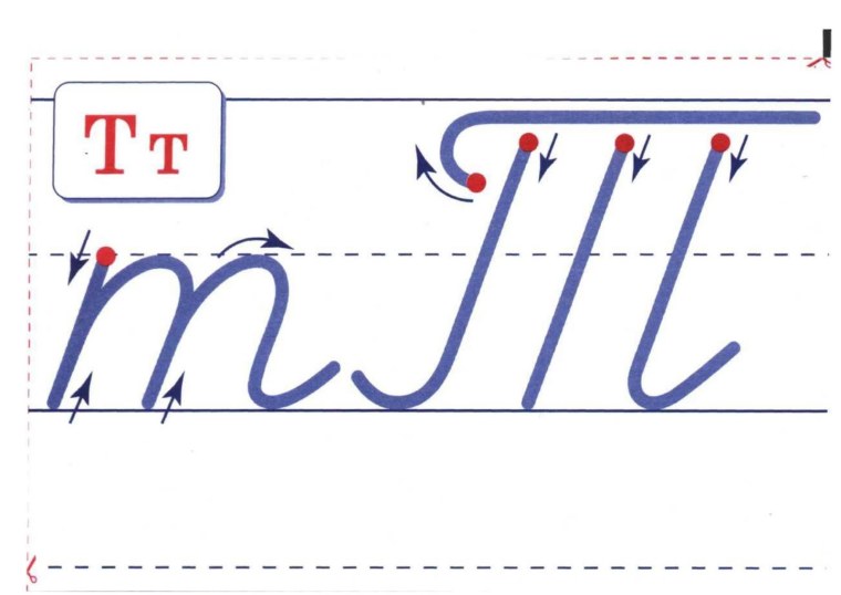 Написание буквы т