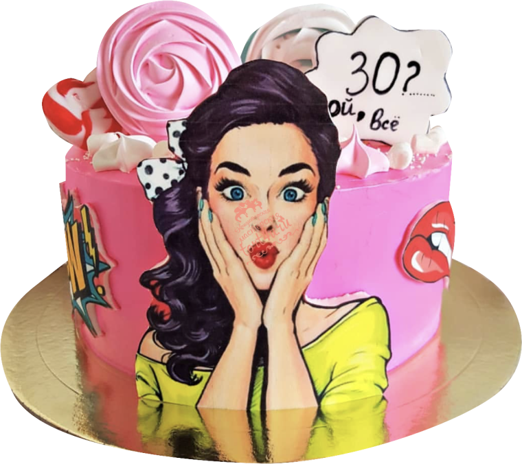 Торт для подруги с фотопечатью