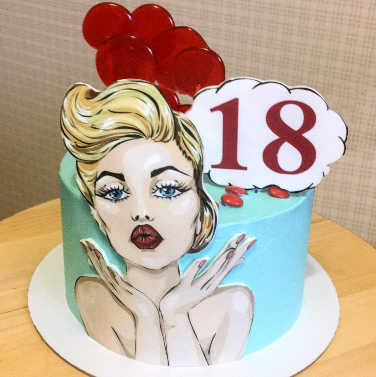 Торт в стиле поп арт