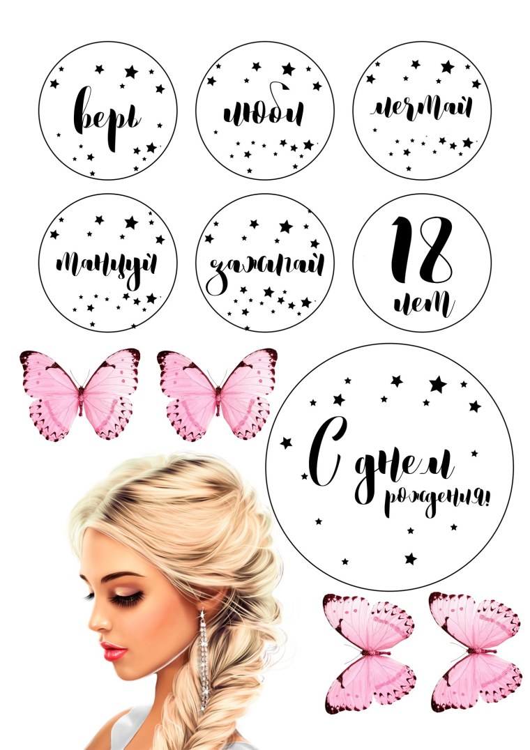 Девочка на торт шаблон для печати