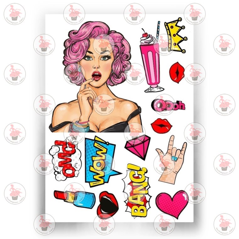 Поп арт на сахарной бумаге