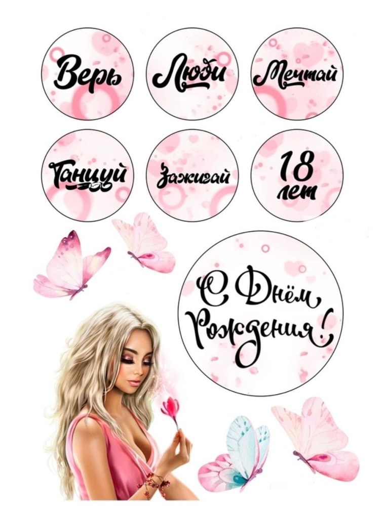 Сахарная печать девушка