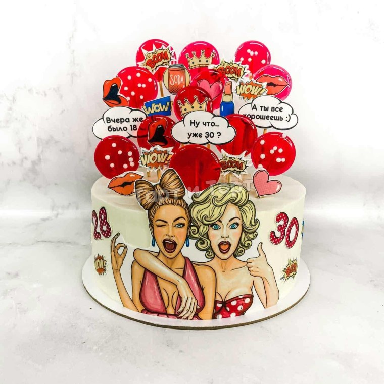 Торт в стиле поп арт