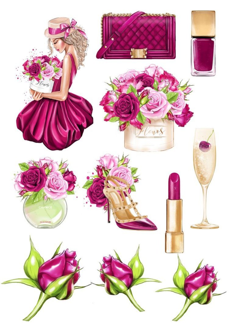 Косметика макет для печати