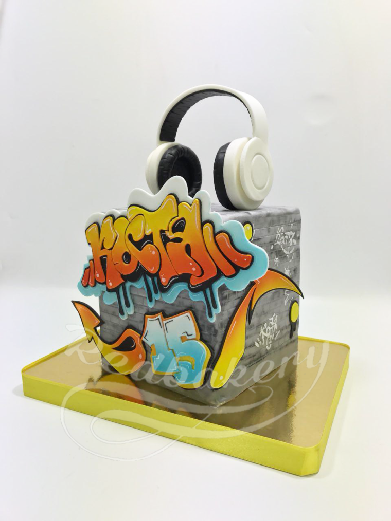 Торт в стиле граффити