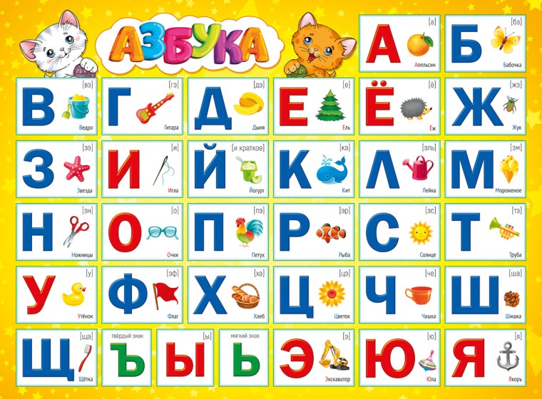 Разрезная Азбука для детей 5-6 лет