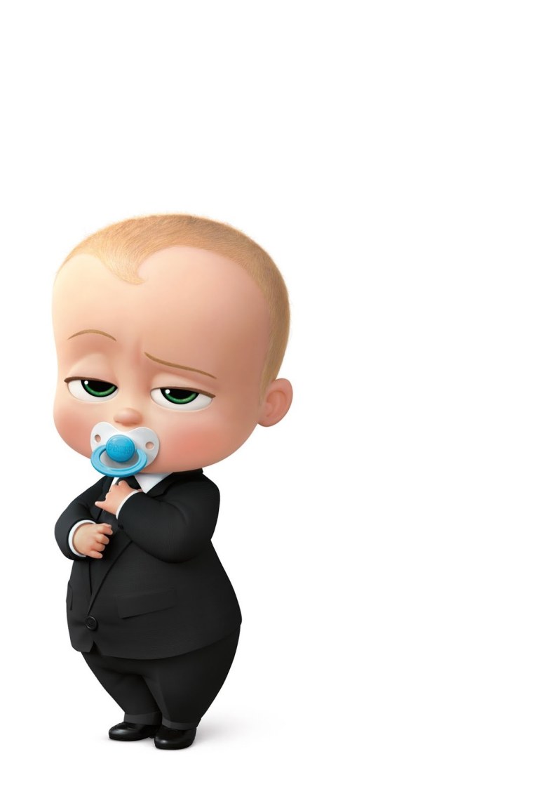 Босс-молокосос на белом фоне