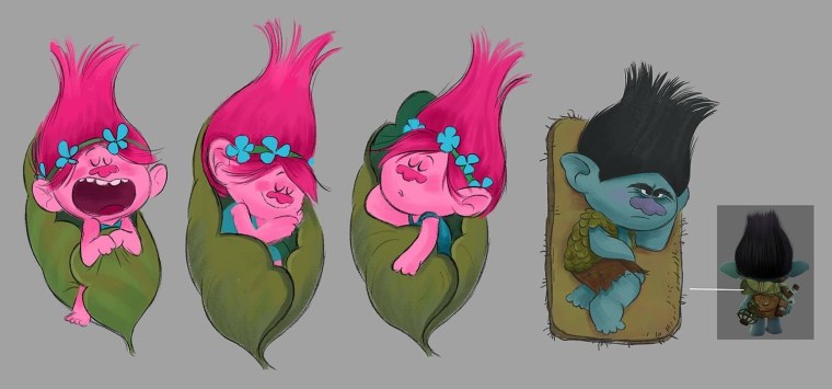 Тролли Розочка и Цветан