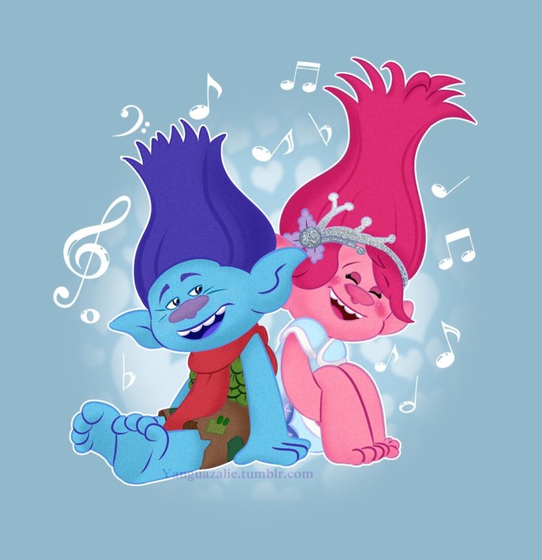 Тролли Розочка и Ручеек