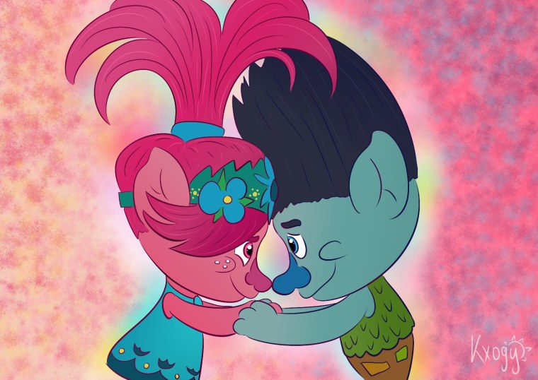 Тролли Розочка и Цветан