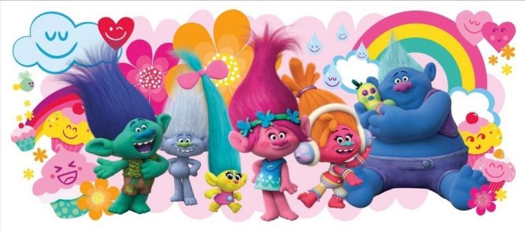 Тролли на белом фоне