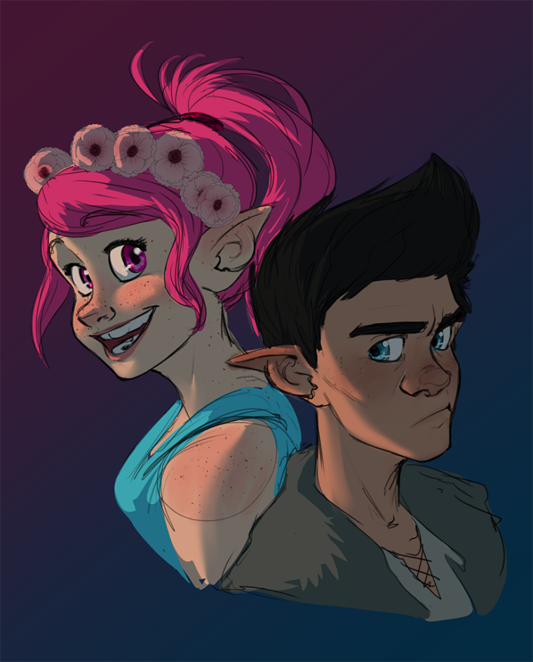 Тролли Розочка и Цветан арты