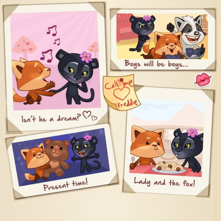 Иви и Фредди Стикеры из вайбера