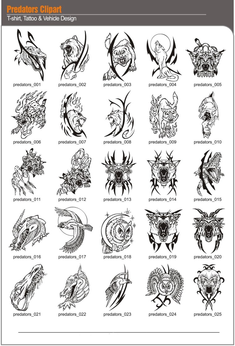 Тату на языке хищника