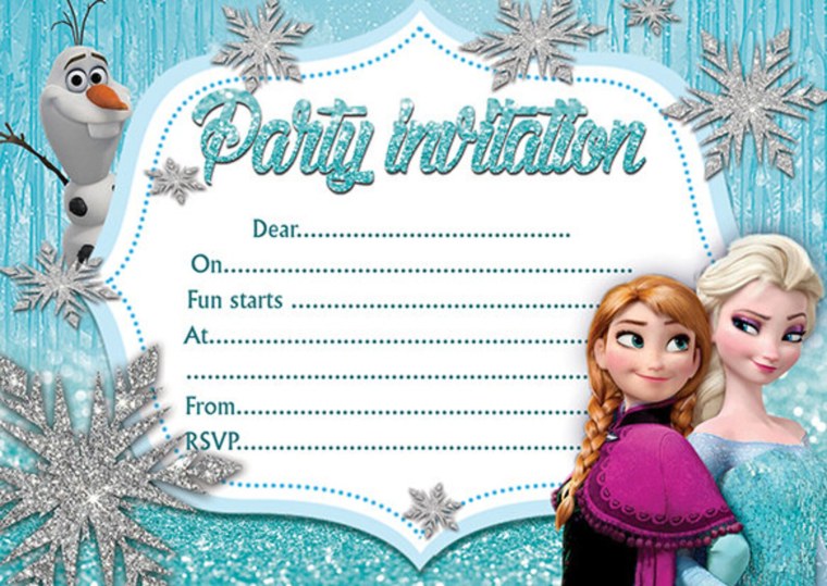 Приглашение на детский день рождения Эльза