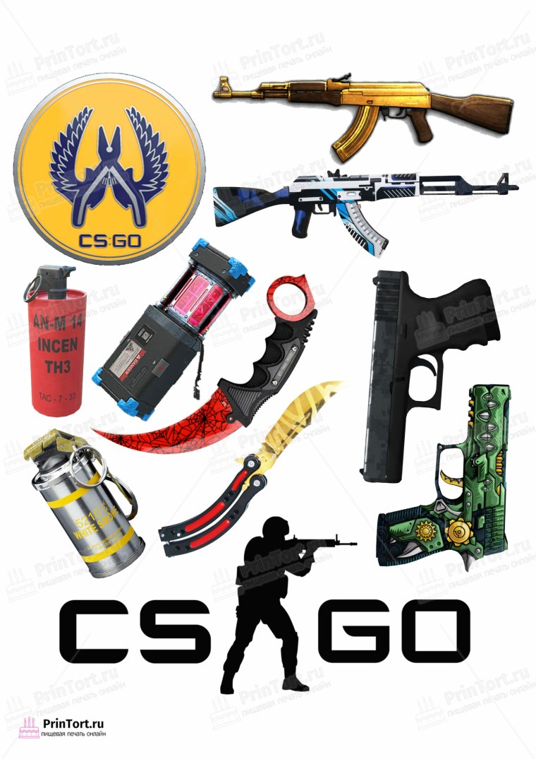 CS go для печати на торт
