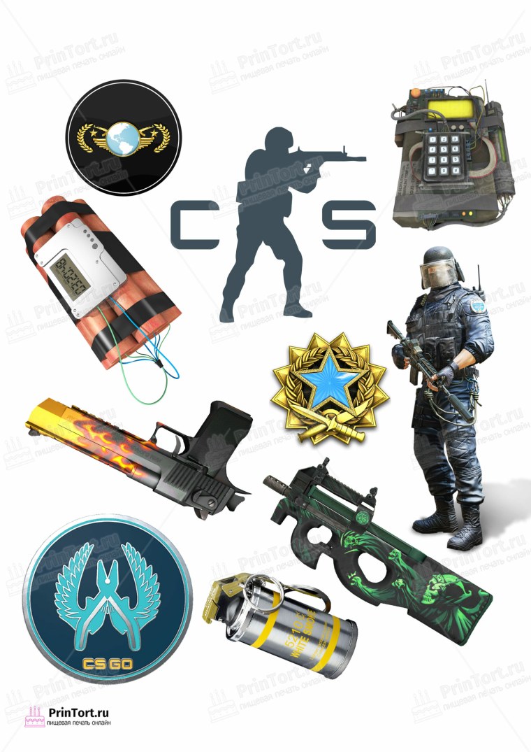 Контр-страйк печать для капкейков