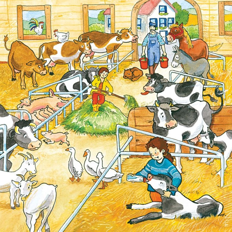 Сюжетная картина на ферме