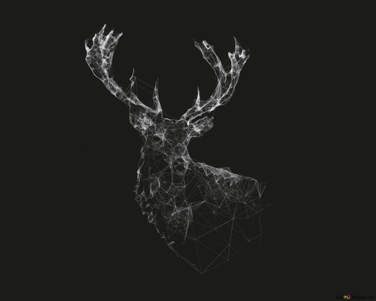 Олень абстракция