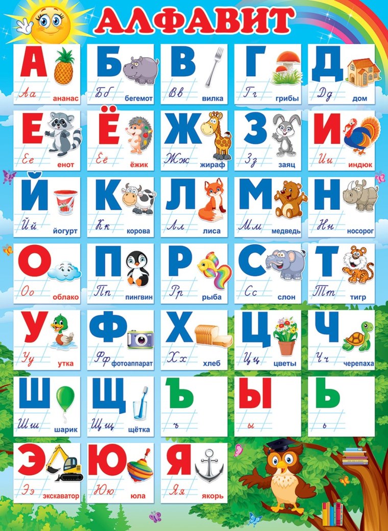Азбука для детей плакат