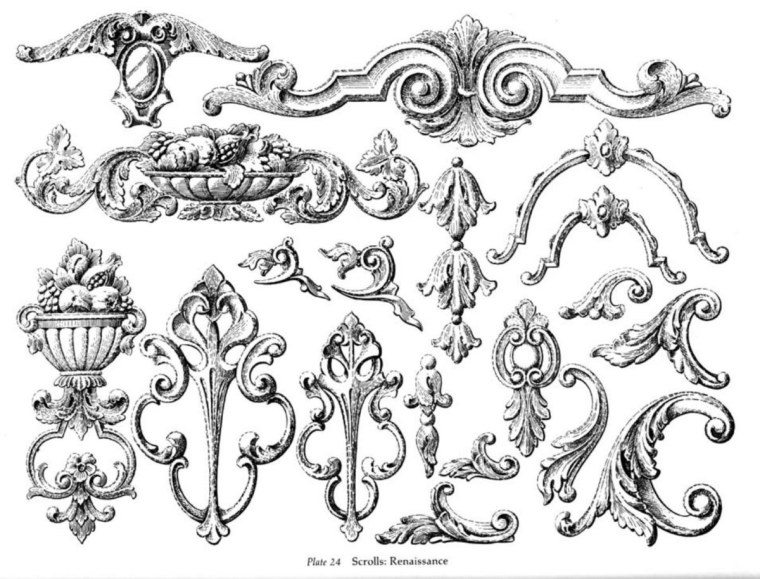 Ренессанс орнамент акантовый лист