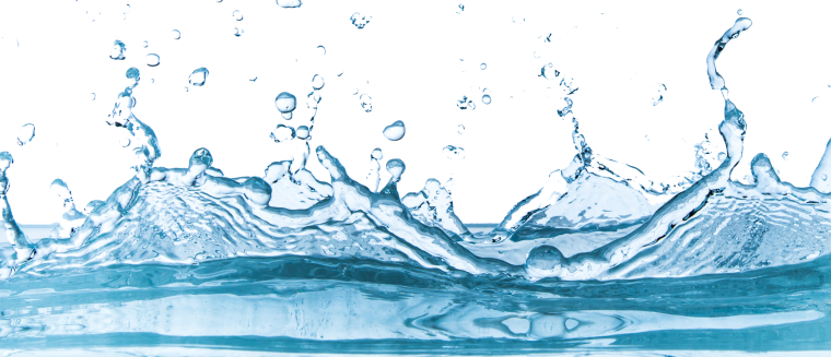 Брызги воды на прозрачном фоне