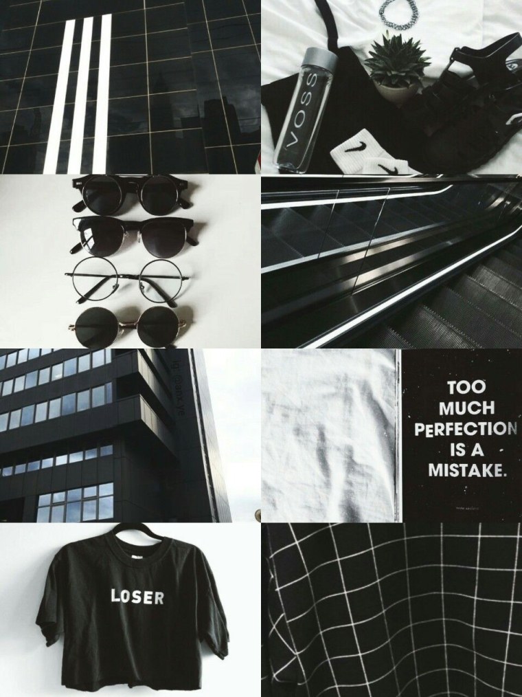 Эстетика черно-белого цвета коллаж