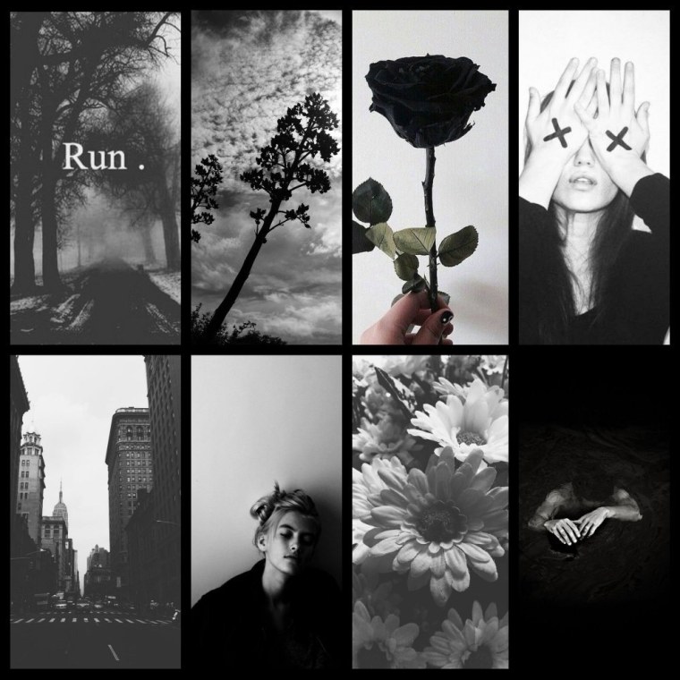 Черно белый коллаж