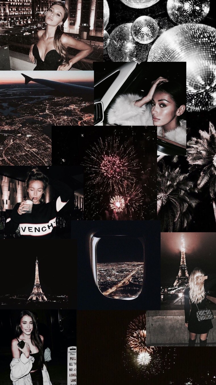 Фотоколлаж на черном фоне