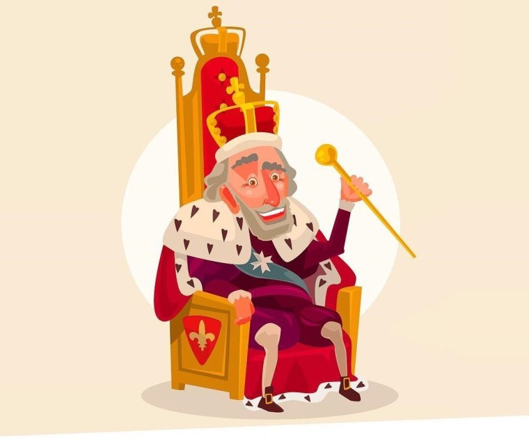 Сказочный Король на троне