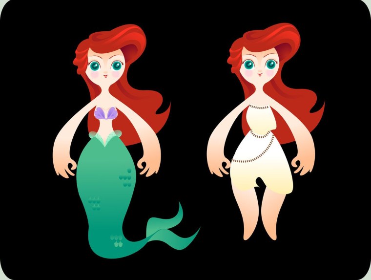 Бумажная кукла Русалочка Ариэль