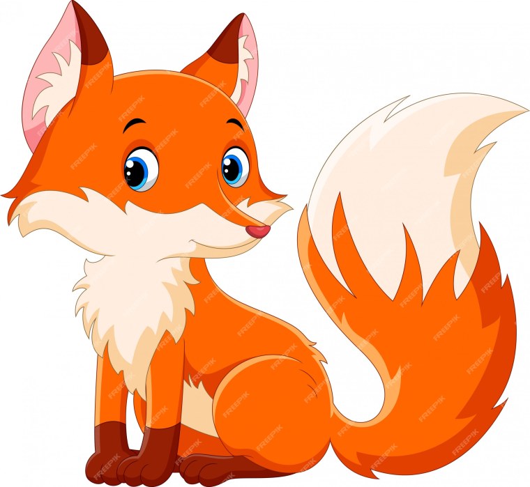 Лиса картинка для детей на прозрачном фоне