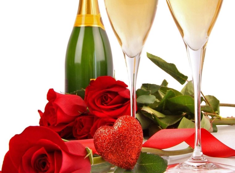 Цветы и шампанское