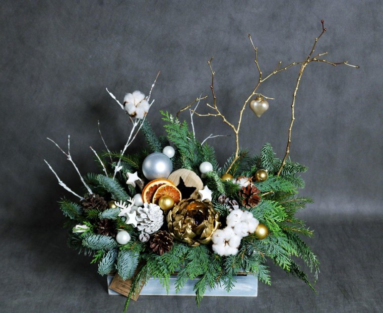 Хвойная экибана