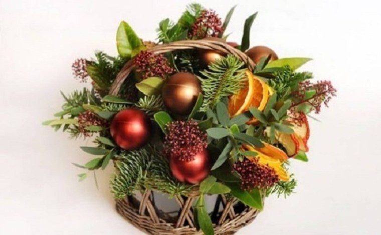 Новогодний букет Икебана