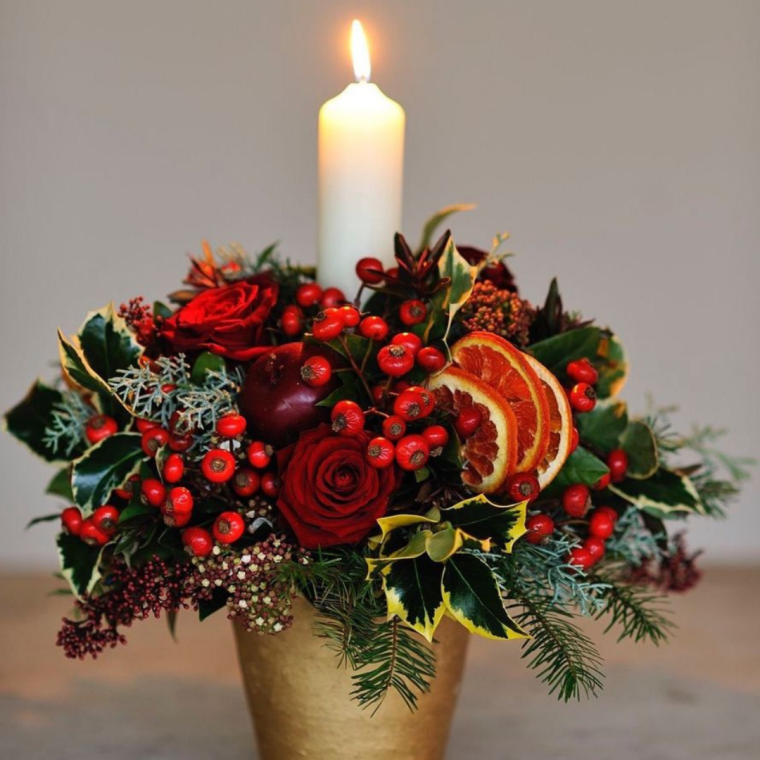 Рождественские флористические композиции