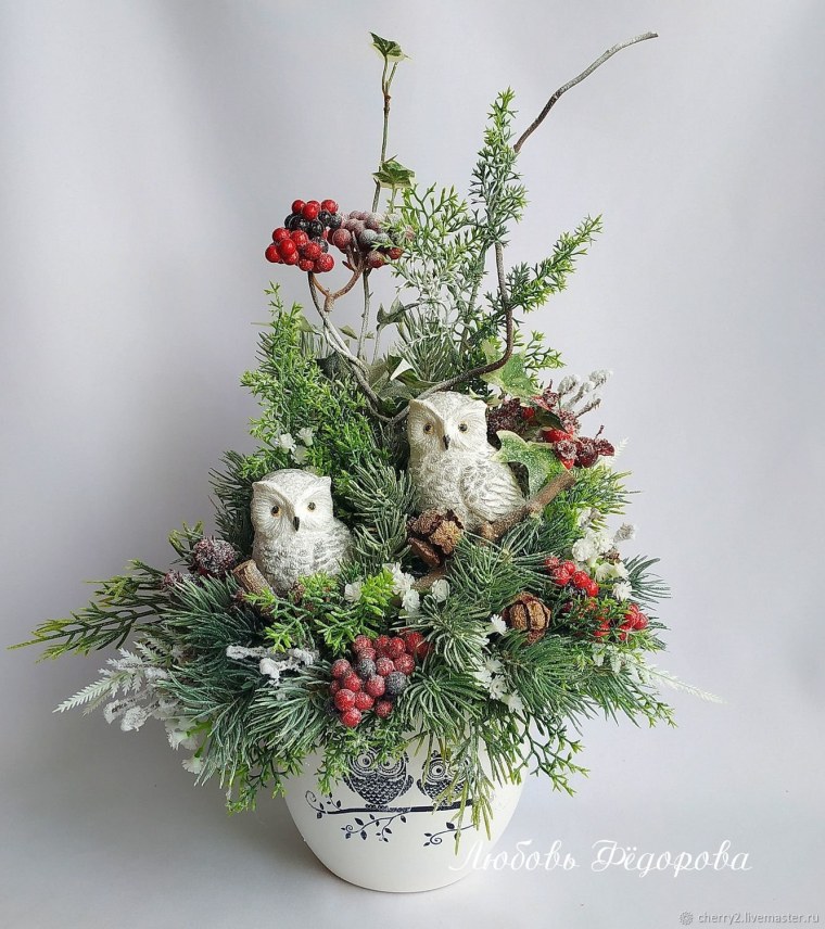 Новогодняя Икебана туя