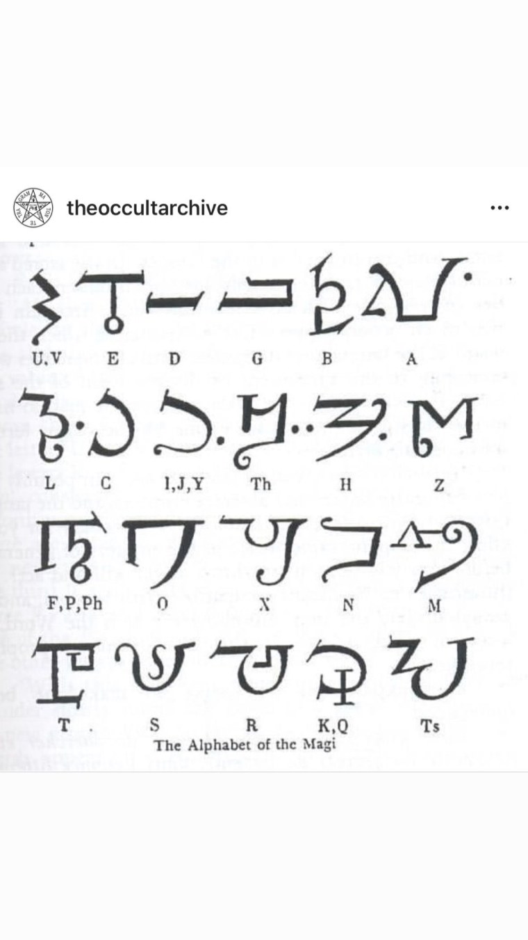 Древний магический язык алфавит