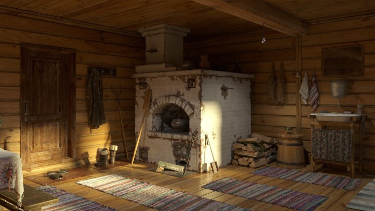 Интерьер крестьянской избы