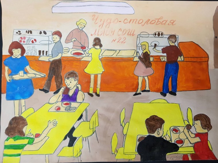 Наша Школьная столовая рисунок