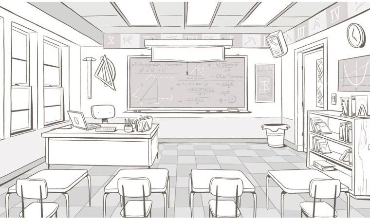 Эскиз интерьера школы