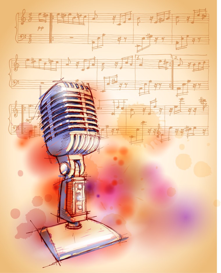 Микрофон акварель