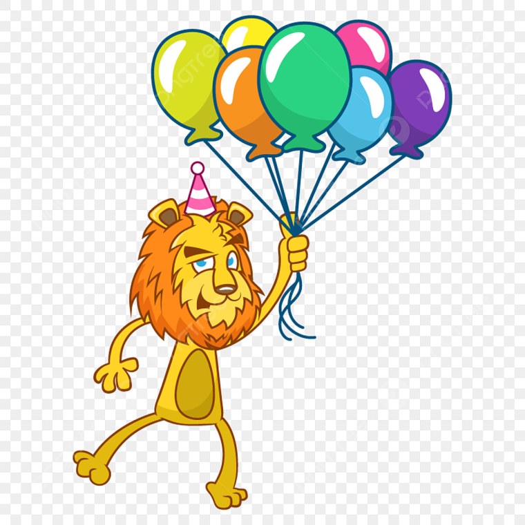 Львенок с шариками