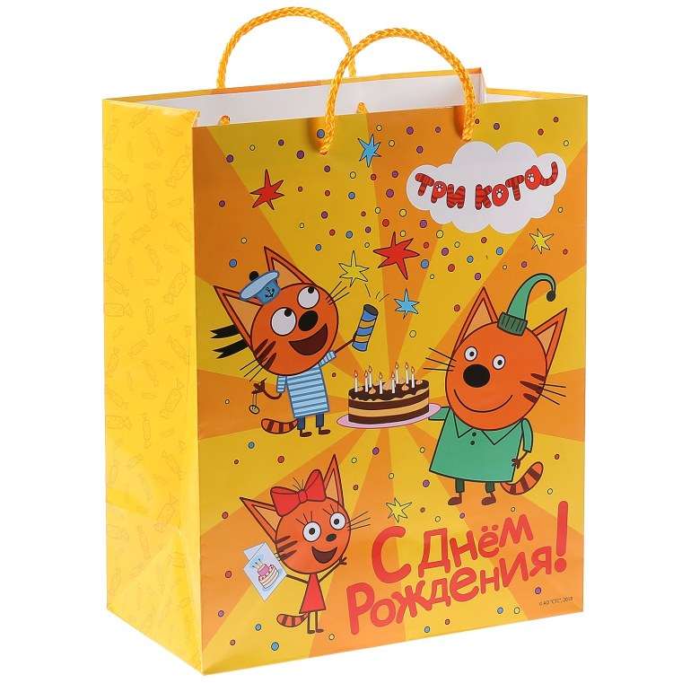 Подарочный пакет три кота