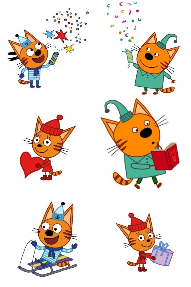 Топперы 3 кота для печати