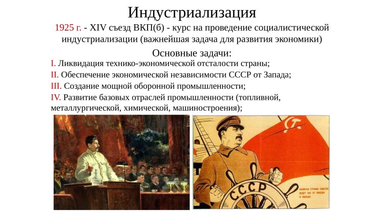 XIV съезд ВКП (Б) индустриализация в СССР
