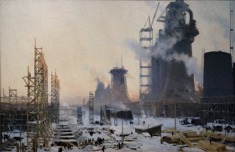 Стройки первой Пятилетки в живописи