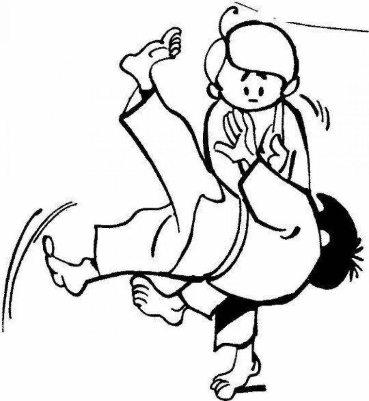 Каратэ раскраска для детей