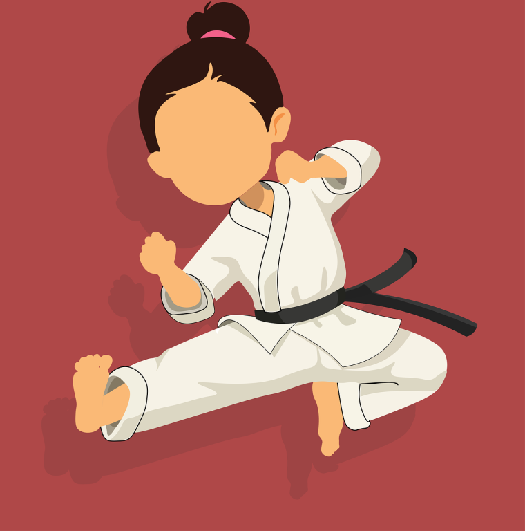 Девочка каратист