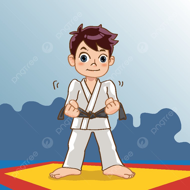 Дзюдоист мультяшный